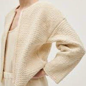 New! Babaa Cardigan No4 Natural 100% Cotton, sz OS (best fits XS-M)